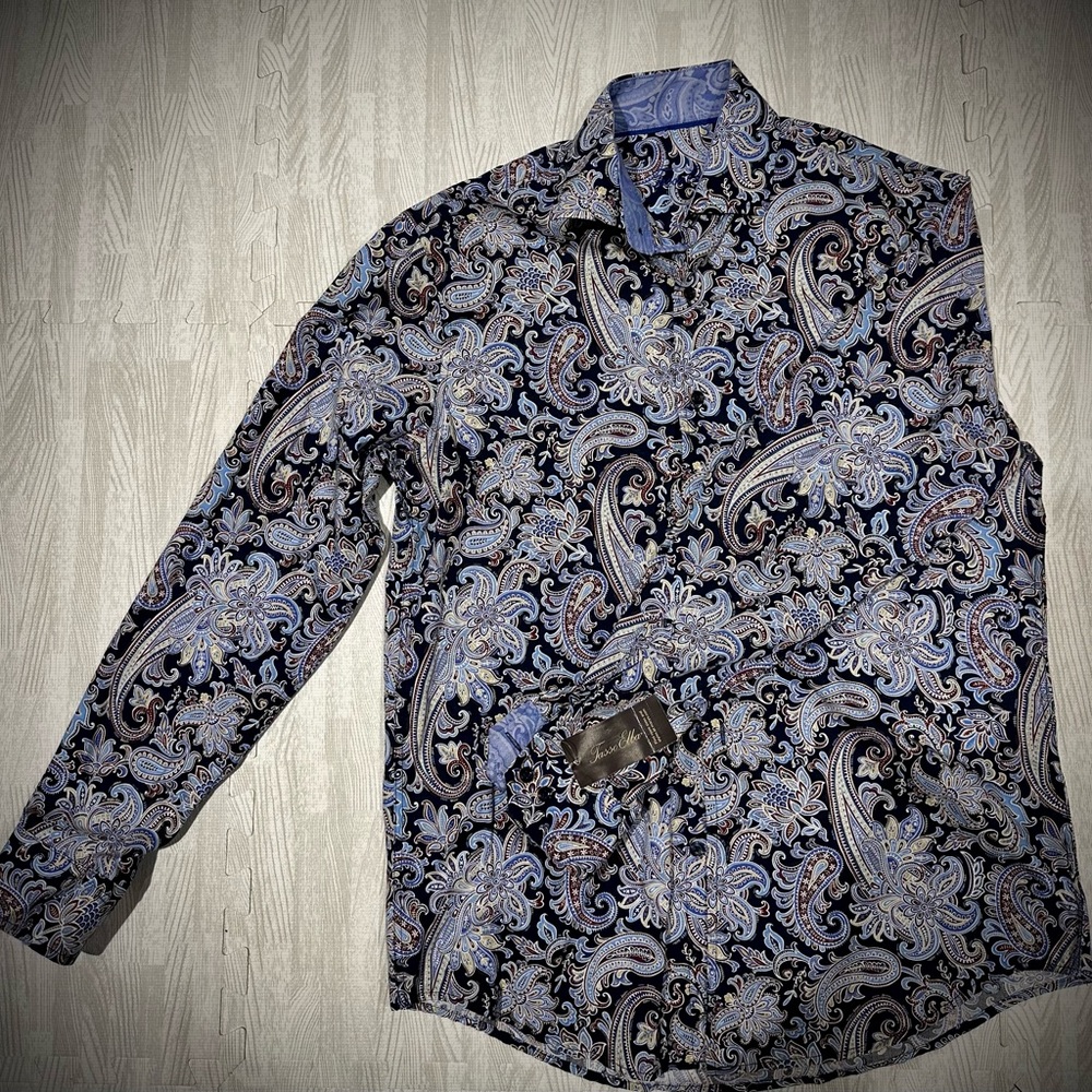 Tassa Elba Casual Button Down Summer Shirt Size S Small 14 - 14 1/2